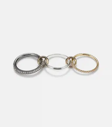 Spinelli Kilcollin Scorpio 18kt gold linked rings with diamonds | Thumbnail 5 Spinelli Kilcollin Scorpio 18kt gold linked rings with diamonds | Thumbnail 5