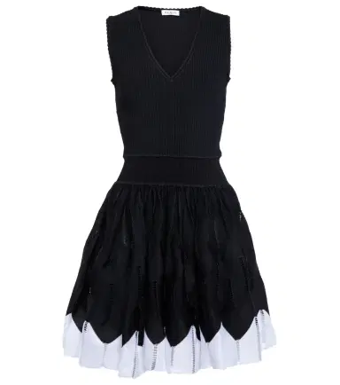 Alaïa Alaïa V-neck minidress | Thumbnail 1 Alaïa Alaïa V-neck minidress | Thumbnail 1