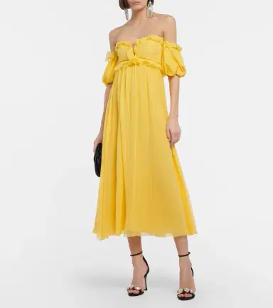 Giambattista Valli Off-the-shoulder silk gown | Thumbnail 4 Giambattista Valli Off-the-shoulder silk gown | Thumbnail 4