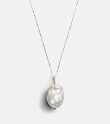 Mateo 14kt gold necklace with Baroque pearl and diamonds | Thumbnail 2 Mateo 14kt gold necklace with Baroque pearl and diamonds | Thumbnail 2