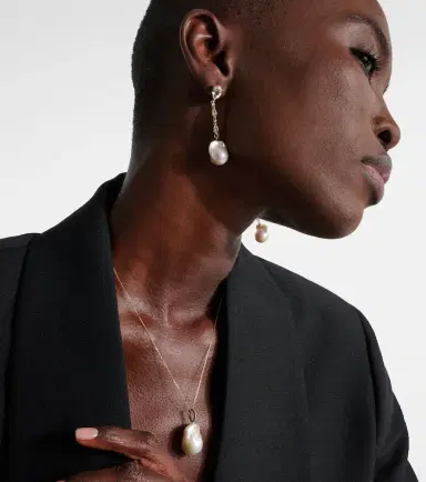 Mateo 14kt gold necklace with Baroque pearl and diamonds | Thumbnail 4 Mateo 14kt gold necklace with Baroque pearl and diamonds | Thumbnail 4