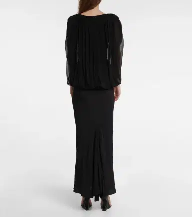 Rick Owens Gathered silk chiffon top | Thumbnail 2 Rick Owens Gathered silk chiffon top | Thumbnail 2