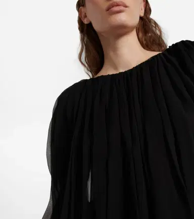 Rick Owens Gathered silk chiffon top | Thumbnail 5 Rick Owens Gathered silk chiffon top | Thumbnail 5