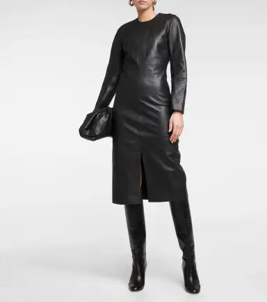 Toteme Paneled leather midi dress | Thumbnail 5 Toteme Paneled leather midi dress | Thumbnail 5