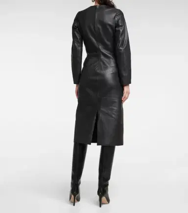 Toteme Paneled leather midi dress | Thumbnail 6 Toteme Paneled leather midi dress | Thumbnail 6
