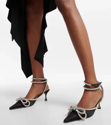 Mach & Mach Double Bow 65 embellished satin pumps | Thumbnail 3 Mach & Mach Double Bow 65 embellished satin pumps | Thumbnail 3