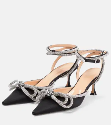 Mach & Mach Double Bow 65 embellished satin pumps | Thumbnail 4 Mach & Mach Double Bow 65 embellished satin pumps | Thumbnail 4