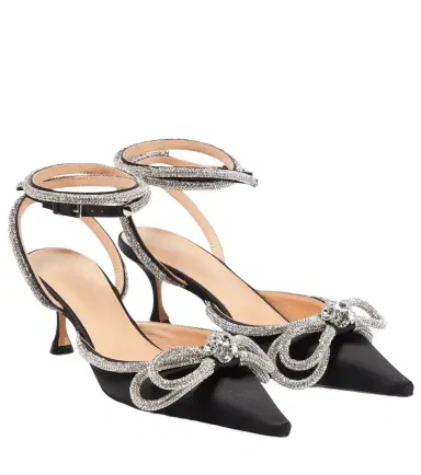 Mach & Mach Double Bow 65 embellished satin pumps | Thumbnail 1 Mach & Mach Double Bow 65 embellished satin pumps | Thumbnail 1