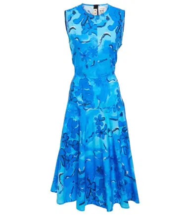 Marni Printed cotton midi dress | Thumbnail 1 Marni Printed cotton midi dress | Thumbnail 1