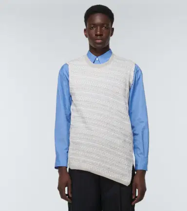 Comme des Garçons SHIRT Comme des Garçons Shirt Intarsia-knit wool sweater vest | Thumbnail 2 Comme des Garçons SHIRT Comme des Garçons Shirt Intarsia-knit wool sweater vest | Thumbnail 2