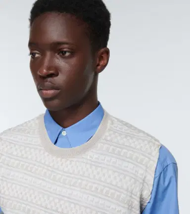 Comme des Garçons SHIRT Comme des Garçons Shirt Intarsia-knit wool sweater vest | Thumbnail 4 Comme des Garçons SHIRT Comme des Garçons Shirt Intarsia-knit wool sweater vest | Thumbnail 4
