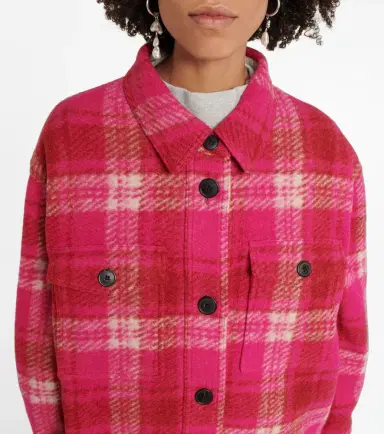 Marant Etoile Harveli plaid wool-blend jacket | Thumbnail 2 Marant Etoile Harveli plaid wool-blend jacket | Thumbnail 2
