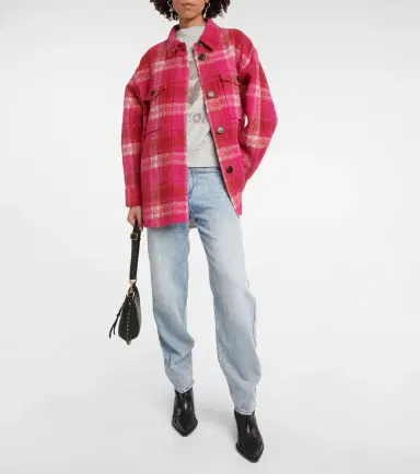 Marant Etoile Harveli plaid wool-blend jacket | Thumbnail 5 Marant Etoile Harveli plaid wool-blend jacket | Thumbnail 5