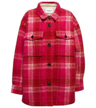 Marant Etoile Harveli plaid wool-blend jacket | Thumbnail 1 Marant Etoile Harveli plaid wool-blend jacket | Thumbnail 1
