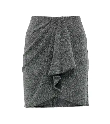 Marant Etoile Bergen Lurex jersey ruffled miniskirt | Thumbnail 1 Marant Etoile Bergen Lurex jersey ruffled miniskirt | Thumbnail 1