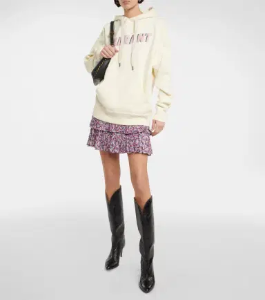 Marant Etoile Mansel logo cotton-blend hoodie | Thumbnail 3 Marant Etoile Mansel logo cotton-blend hoodie | Thumbnail 3