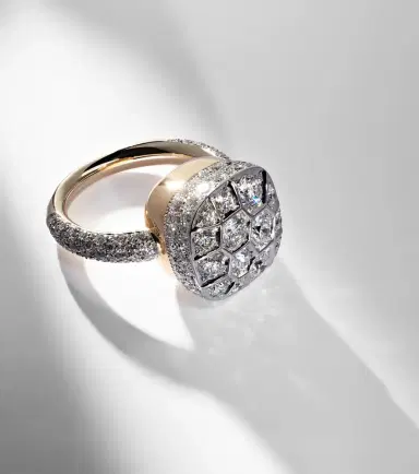 Pomellato Nudo Assoluto 18kt rose and white gold ring with diamonds | Thumbnail 2 Pomellato Nudo Assoluto 18kt rose and white gold ring with diamonds | Thumbnail 2