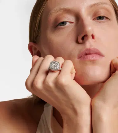 Pomellato Nudo Assoluto 18kt rose and white gold ring with diamonds | Thumbnail 5 Pomellato Nudo Assoluto 18kt rose and white gold ring with diamonds | Thumbnail 5