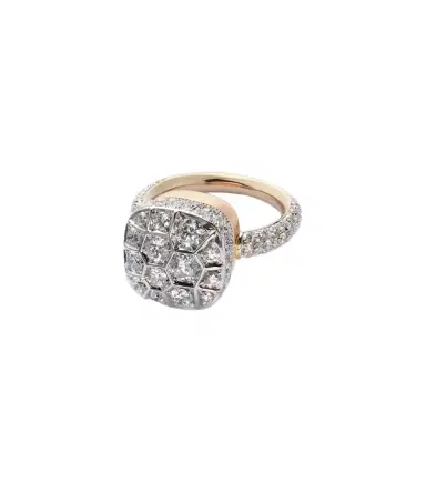 Pomellato Nudo Assoluto 18kt rose and white gold ring with diamonds | Thumbnail 1 Pomellato Nudo Assoluto 18kt rose and white gold ring with diamonds | Thumbnail 1