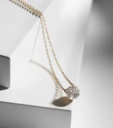 Pomellato Nudo Solitaire 18kt rose and white gold necklace with diamonds | Thumbnail 3 Pomellato Nudo Solitaire 18kt rose and white gold necklace with diamonds | Thumbnail 3