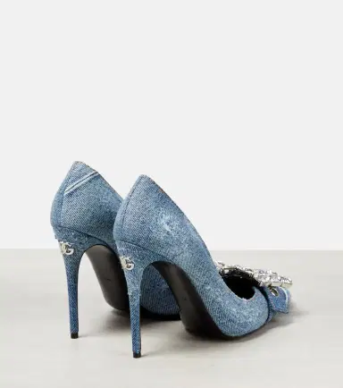 Dolce & Gabbana Embellished denim pumps | Thumbnail 3 Dolce & Gabbana Embellished denim pumps | Thumbnail 3