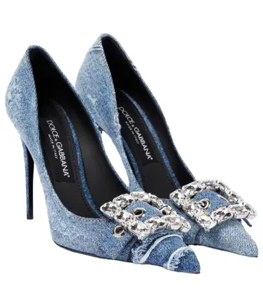 Dolce & Gabbana Embellished denim pumps | Thumbnail 1 Dolce & Gabbana Embellished denim pumps | Thumbnail 1