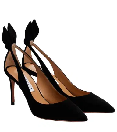 Aquazzura Bow Tie 85 suede pumps | Thumbnail 1 Aquazzura Bow Tie 85 suede pumps | Thumbnail 1