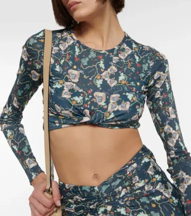 Isabel Marant Jinea floral jersey crop top | Thumbnail 3 Isabel Marant Jinea floral jersey crop top | Thumbnail 3