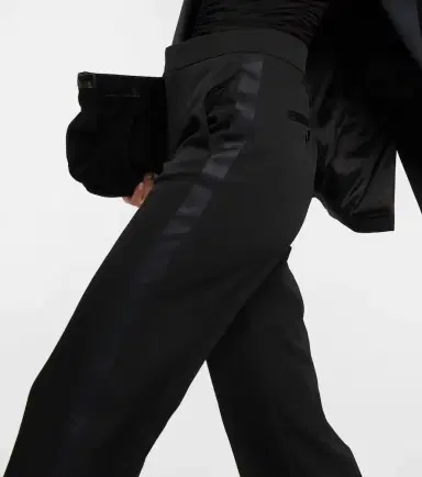 Isabel Marant Scarly satin-tape wide wool pants | Thumbnail 3 Isabel Marant Scarly satin-tape wide wool pants | Thumbnail 3