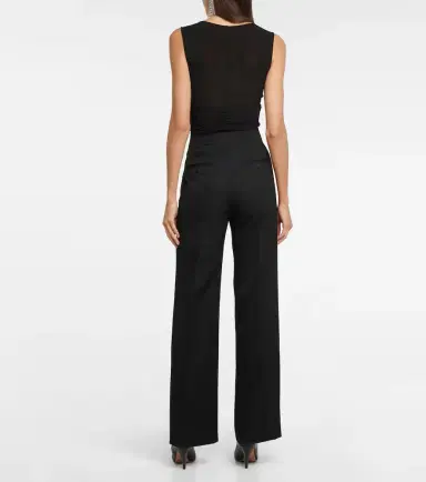 Isabel Marant Scarly satin-tape wide wool pants | Thumbnail 5 Isabel Marant Scarly satin-tape wide wool pants | Thumbnail 5