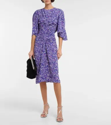 Isabel Marant Lurner silk-blend midi dress | Thumbnail 2 Isabel Marant Lurner silk-blend midi dress | Thumbnail 2