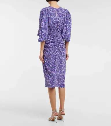 Isabel Marant Lurner silk-blend midi dress | Thumbnail 3 Isabel Marant Lurner silk-blend midi dress | Thumbnail 3