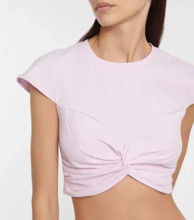 Isabel Marant Zineae cotton jersey crop top | Thumbnail 3 Isabel Marant Zineae cotton jersey crop top | Thumbnail 3