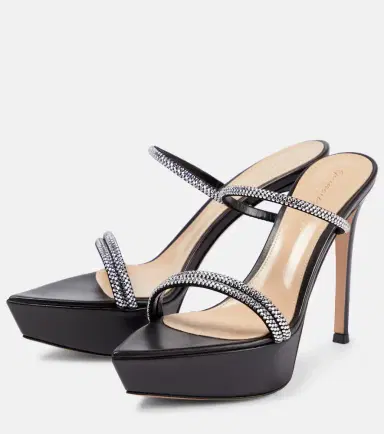 Gianvito Rossi Embellished leather platform sandals | Thumbnail 4 Gianvito Rossi Embellished leather platform sandals | Thumbnail 4