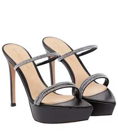 Gianvito Rossi Embellished leather platform sandals | Thumbnail 1 Gianvito Rossi Embellished leather platform sandals | Thumbnail 1