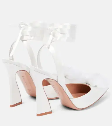Gianvito Rossi Flower-embellished satin pumps | Thumbnail 3 Gianvito Rossi Flower-embellished satin pumps | Thumbnail 3