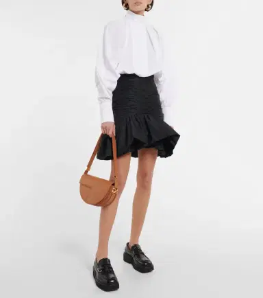 Patou Ruched faille miniskirt | Thumbnail 2 Patou Ruched faille miniskirt | Thumbnail 2