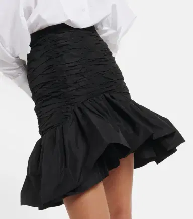 Patou Ruched faille miniskirt | Thumbnail 3 Patou Ruched faille miniskirt | Thumbnail 3