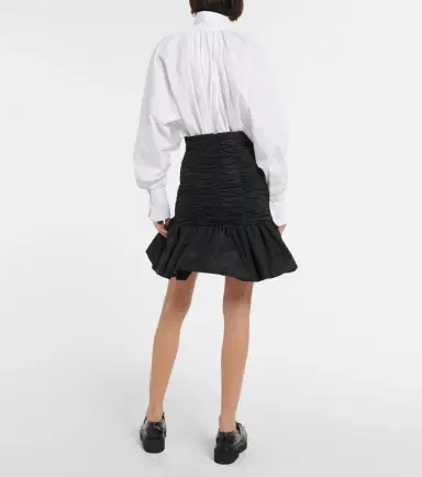 Patou Ruched faille miniskirt | Thumbnail 4 Patou Ruched faille miniskirt | Thumbnail 4