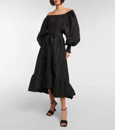 Patou Off-shoulder faille maxi dress | Thumbnail 2 Patou Off-shoulder faille maxi dress | Thumbnail 2