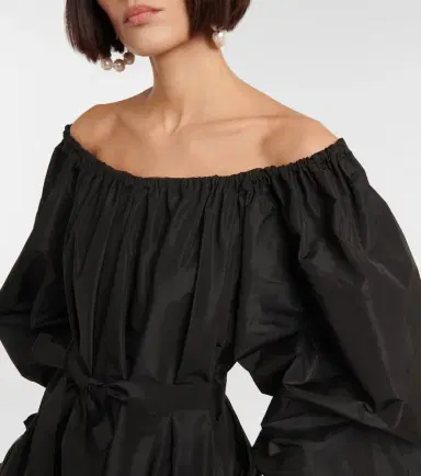 Patou Off-shoulder faille maxi dress | Thumbnail 3 Patou Off-shoulder faille maxi dress | Thumbnail 3