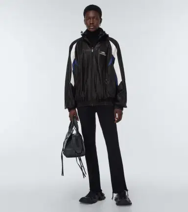 Balenciaga Leather hoodie | Thumbnail 2 Balenciaga Leather hoodie | Thumbnail 2