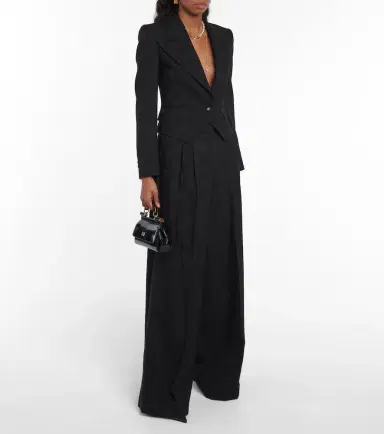 Dolce & Gabbana High-rise wool-blend wide pants | Thumbnail 4 Dolce & Gabbana High-rise wool-blend wide pants | Thumbnail 4