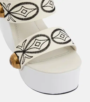 Pucci Embroidered leather wedge sandals | Thumbnail 4 Pucci Embroidered leather wedge sandals | Thumbnail 4