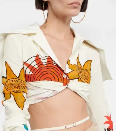 Jacquemus La Chemise Meio printed cropped shirt | Thumbnail 4 Jacquemus La Chemise Meio printed cropped shirt | Thumbnail 4