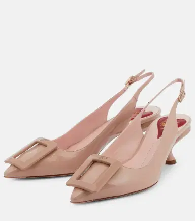 Roger Vivier Virgule leather slingback pumps | Thumbnail 3 Roger Vivier Virgule leather slingback pumps | Thumbnail 3