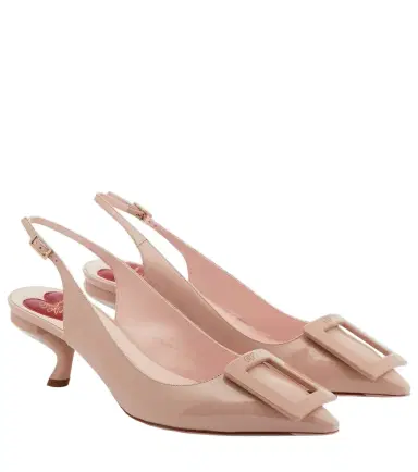 Roger Vivier Virgule leather slingback pumps | Thumbnail 1 Roger Vivier Virgule leather slingback pumps | Thumbnail 1