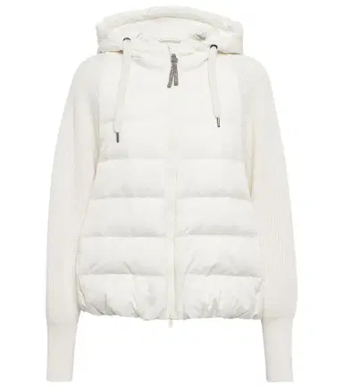 Brunello Cucinelli Wool and cashmere-blend knit jacket | Thumbnail 1 Brunello Cucinelli Wool and cashmere-blend knit jacket | Thumbnail 1
