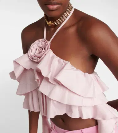 BLUMARINE Ruffled halterneck crop top | Thumbnail 3 BLUMARINE Ruffled halterneck crop top | Thumbnail 3