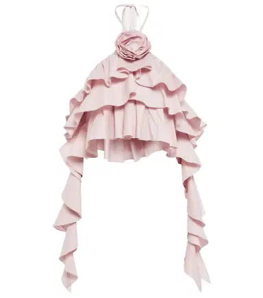 BLUMARINE Ruffled halterneck crop top | Thumbnail 1 BLUMARINE Ruffled halterneck crop top | Thumbnail 1
